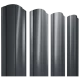 Штакетник круглый с фигурным резом 0,4х128x1500мм GRAND LINE RAL 7024