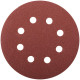 Круг шлифовальный с отверстиями (липучка) алюм./оксид 125мм Р 100 (уп.5шт) FIT 39665