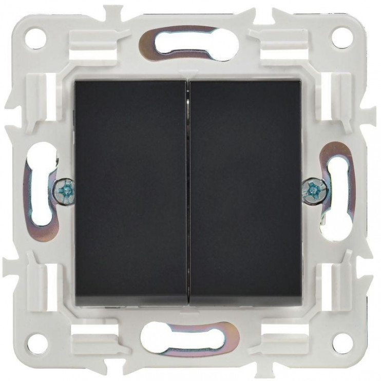 Выключатель проходной 2-кл. SKANDY 10А SK-V05Bl черн. IEK SK-V22-0-10-K02