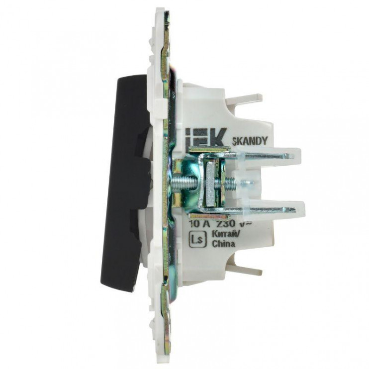 Выключатель проходной 2-кл. SKANDY 10А SK-V05Bl черн. IEK SK-V22-0-10-K02