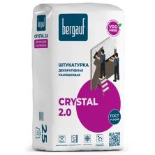 Штукатурка BERGAUF Crystal 2.0 декоративная камешковая 25 кг