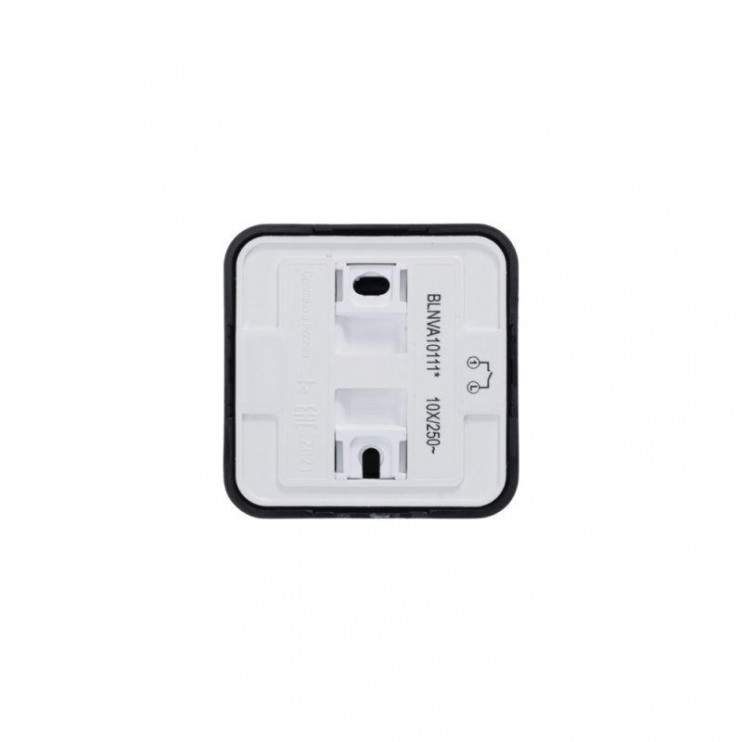 Выключатель 1-кл. ОП Blanca 10А IP20 (сх. 1) 250В с подсветкой с изолир. пластиной антрацит SE BLNVA101116