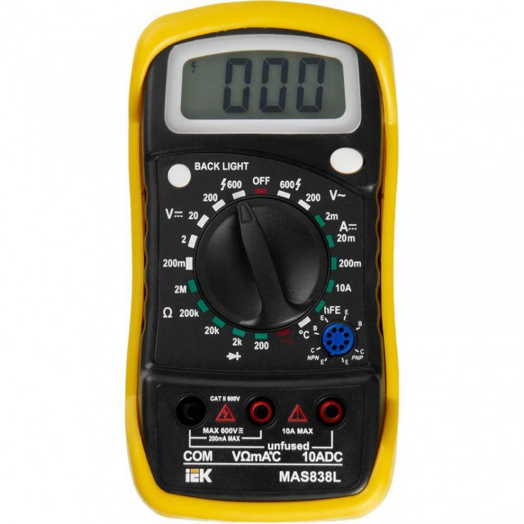 Мультиметр цифровой Master MAS838L IEK TMD-3L-838