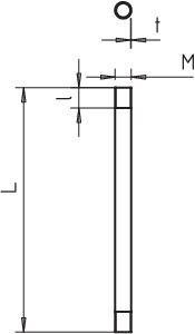 Труба с резьбой горячее цинк. M20 3000мм SM20W FT (дл.3м) OBO 2046534