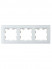 Рамка 3-м BRITE РУ-3-2-БрБ стекло бел. IEK BR-M32-G-K01