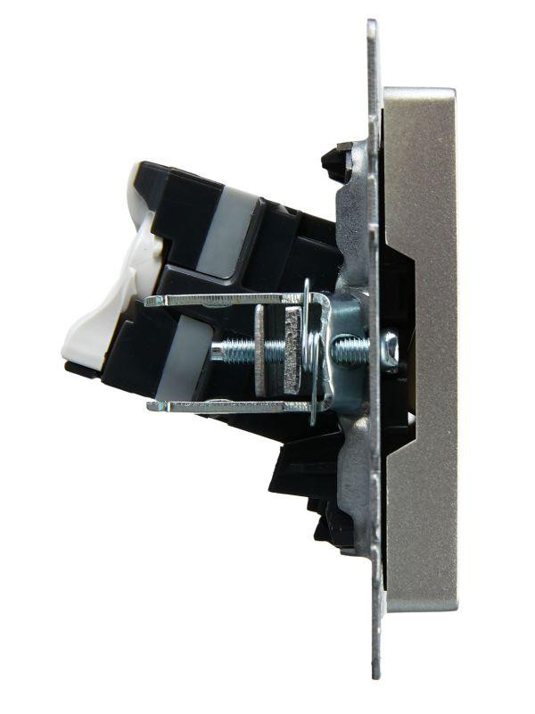 Розетка компьютерная двойн. СП RJ45 кат.5E BRITE РК10-2-БрА механизм алюм. IEK BR-K20-1-K47