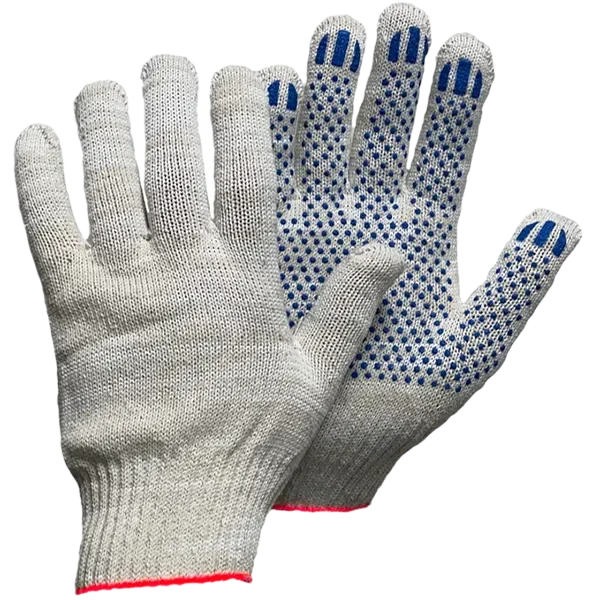 Перчатки х/б 5 нитей 10 класс с ПВХ точками купить цена ТД АЛЬФА