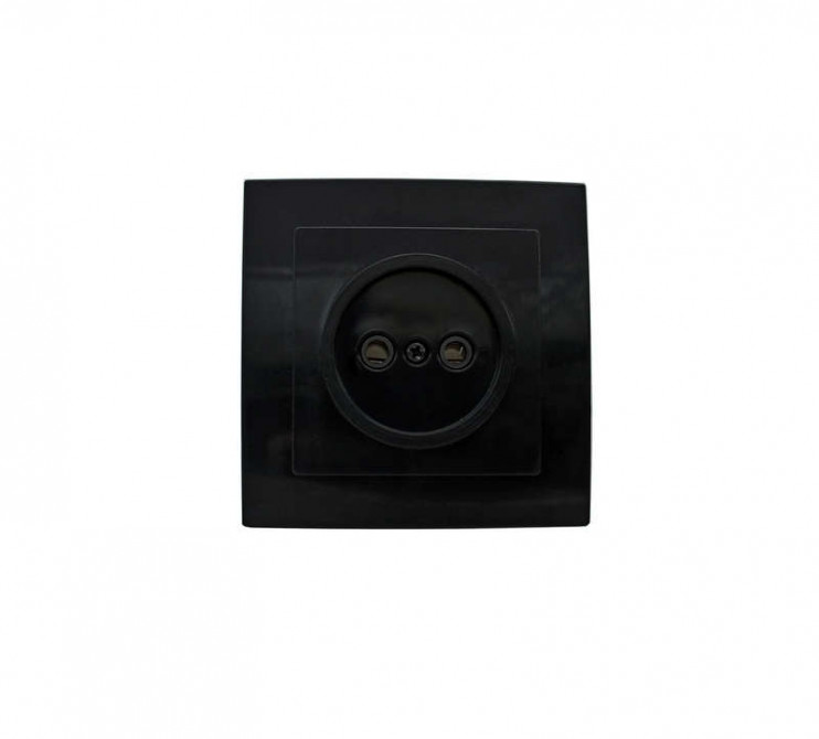 Розетка 1-м СП Palazzo без заземл. черн. Duwi 26502 3