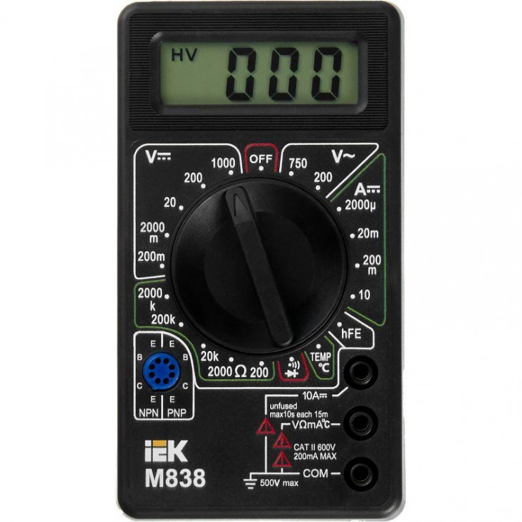 Мультиметр цифровой Universal M838 IEK TMD-2S-838