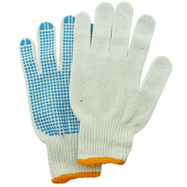 Перчатки х/б 3 нити 7,5-8 класс класс с ПВХ точками купить цена ТД АЛЬФА