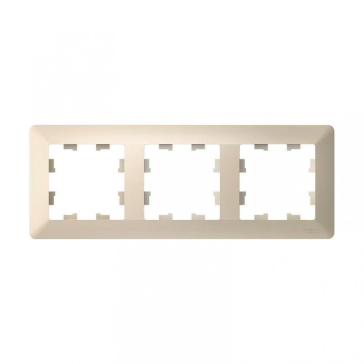 Рамка 3-м AtlasDesign Air беж./дым. бел. SE ATN220203