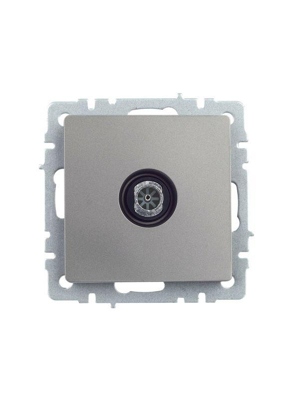 Розетка телевизионная оконечная TV СП Brite РТВ11-0-БрС механизм сталь IEK BR-A10-O-K46