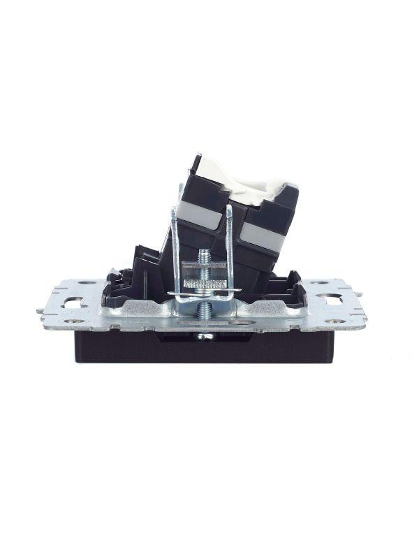 Розетка компьютерная СП RJ45 кат.5E BRITE РК10-БрЧ механизм черн. IEK BR-K10-1-K02