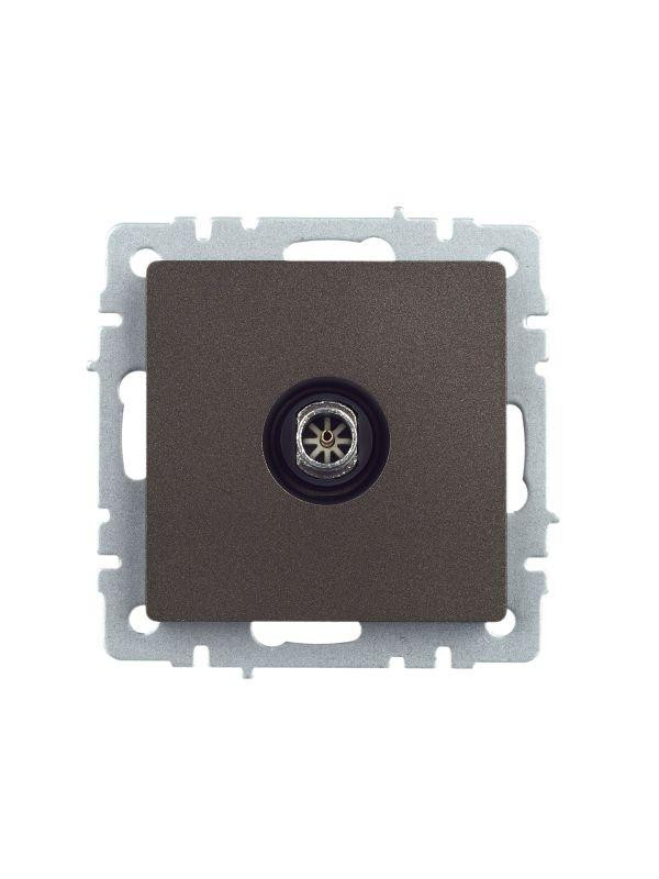 Розетка телевизионная оконечная TV СП Brite РТВ11-0-БрТБ механизм бронза IEK BR-A10-O-K45