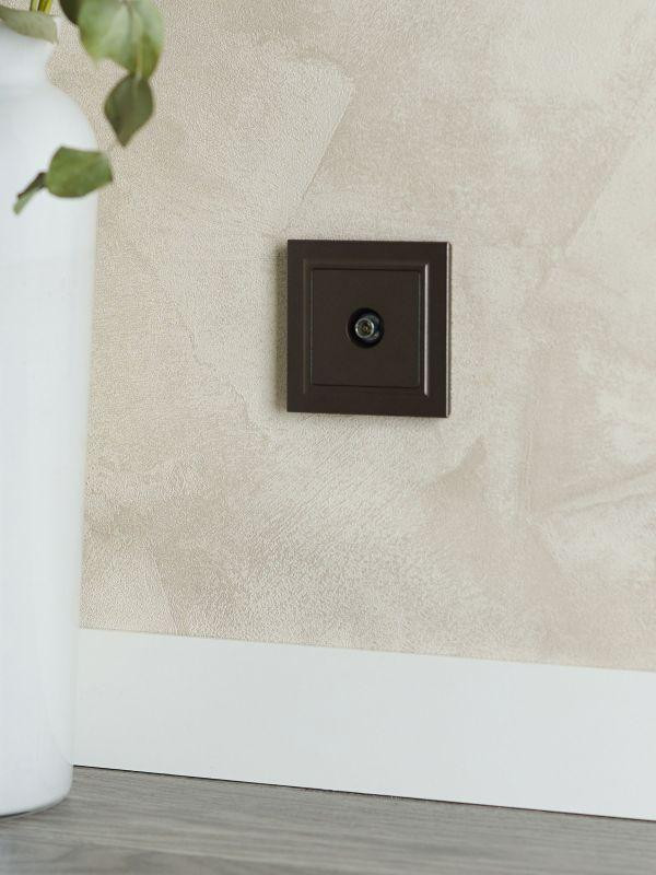 Розетка телевизионная оконечная TV СП Brite РТВ11-0-БрТБ механизм бронза IEK BR-A10-O-K45