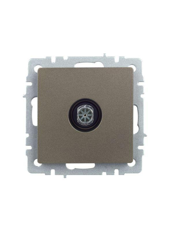 Розетка телевизионная оконечная TV СП Brite РТВ11-0-БрШ механизм шампань IEK BR-A10-O-K37