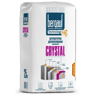 Штукатурка BERGAUF Crystal 1-1.5мм декоративная камешковая ЗИМА 25кг