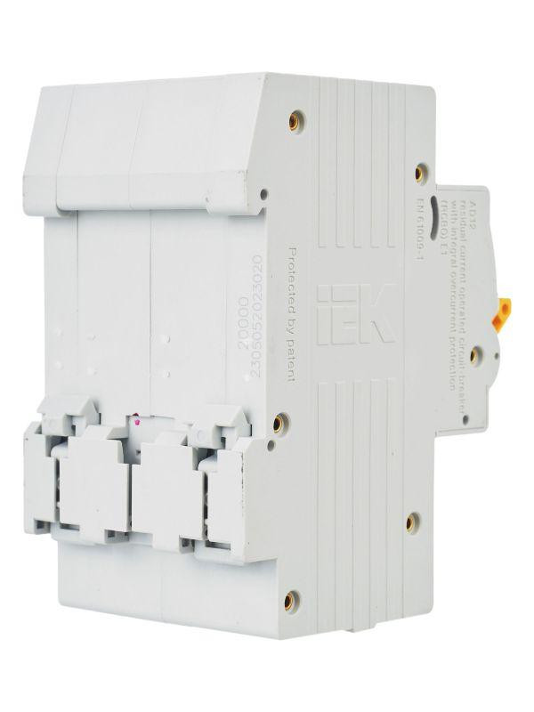 Выключатель автоматический дифференциального тока 2п C 20А 30мА тип AC 4.5кА АД-12 KARAT IEK MAD10-2-020-C-030