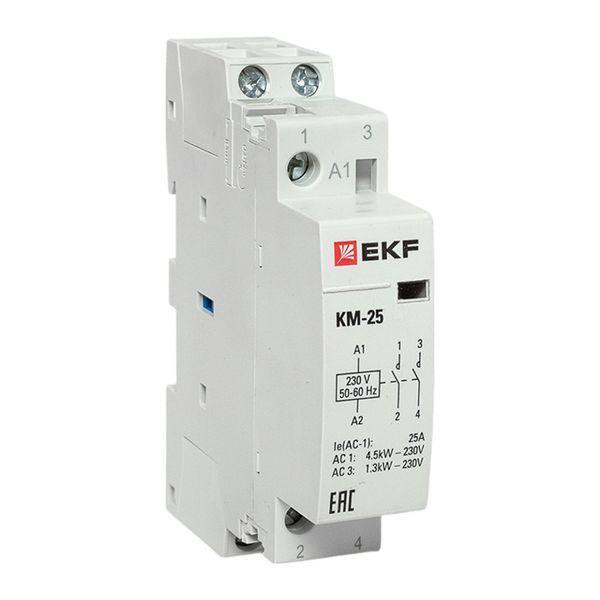 Контактор модульный КМ 25А 2NО (1 мод.) EKF km-1-25-20