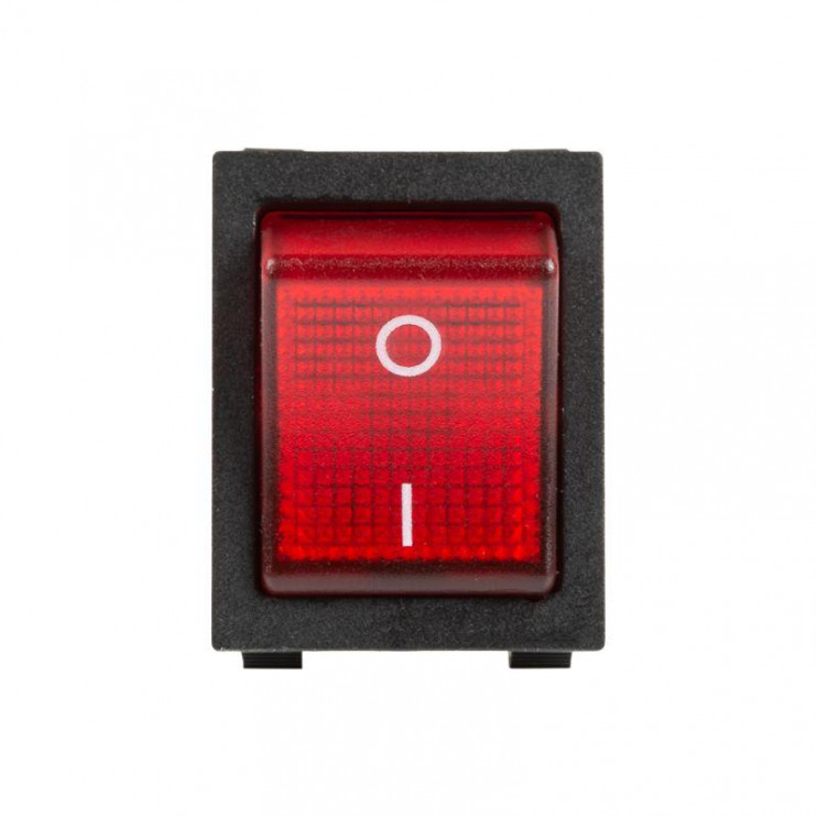 Выключатель клавишный 250В 25А (4с) ON-OFF красн. с подсветкой REXANT 36-2343