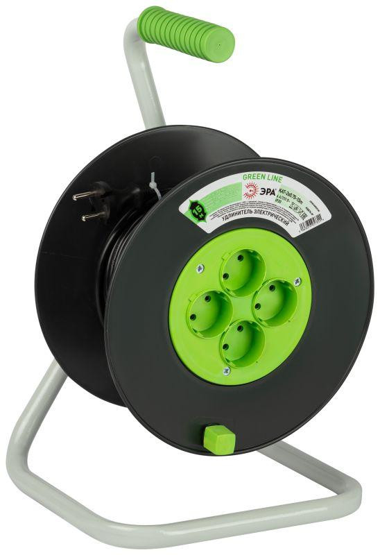 Удлинитель на пластик. катушке 4х15м без заземл. KAT-2x0.75-15m Greenline ПВС 2х0.75 Эра Б0065052