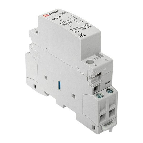 Контактор модульный КМ 20А 2NО (1 мод.) EKF km-1-20-20