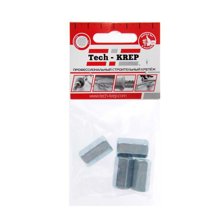 Гайка соединительная М8 DIN 6334 цинк. (пакет) (уп.4шт) Tech-Krep/Zitar 112283