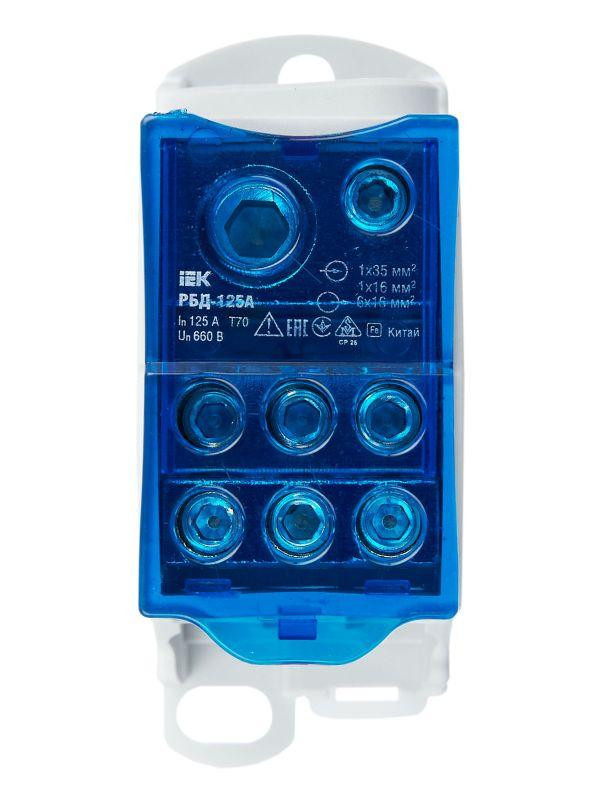 Блок распределительный на DIN-рейку РБД-125А IEK RBD-125