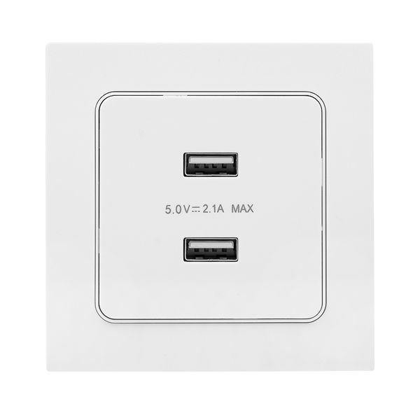 Розетка USB 2-м Стокгольм 2.1А механизм бел. PROxima EKF EYR16-028-10-2USB