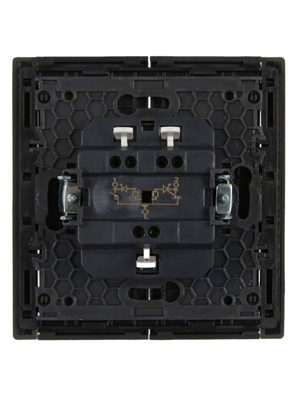 Выключатель 2-кл. СП FORTE&PIANO 10А FP306 с индикацией сер. IEK FP-V20-1-10-1-K03