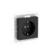 Розетка AtlasDesign 16А с заземл. защ. шторки быстрозажим. клем. механизм карбон SE ATN001045S