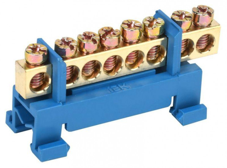 Шина нулевая на DIN-изол. "Стойка" ШНИ 6х9-8-С-С IEK YNN10-69-8P-K07