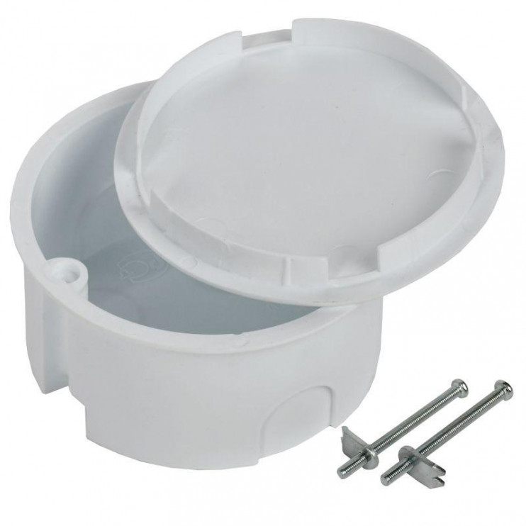 Коробка распаячная СП 80х40 КМ41024 для полых стен (метал. лапки. с крышкой) IEK UKG01-080-040-000-M