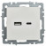 Розетка BRITE USB A+C 18Вт РЮ11-1-БрБ механизм бел. IEK BR-U22-018-K01