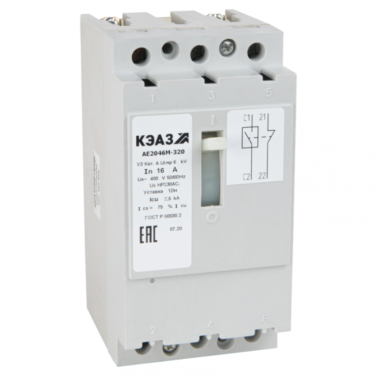Выключатель автоматический 4А 12Iн АЕ2043М-100 У3 400В AC КЭАЗ 104572