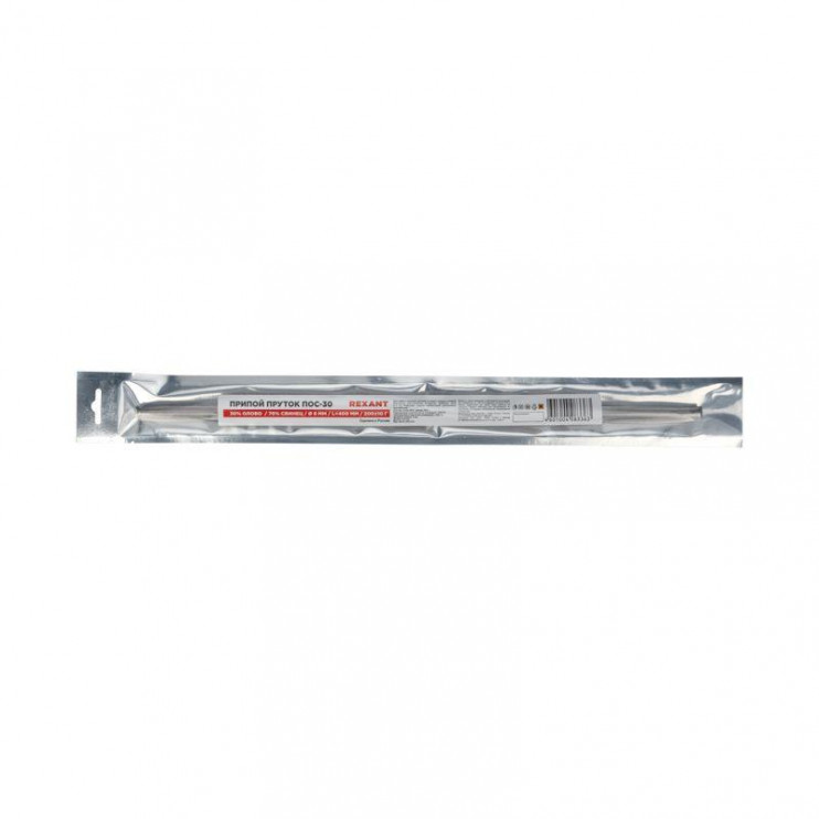 Припой пруток ПОС-30 (d8мм L400мм 200±10гр) Rexant 09-3531