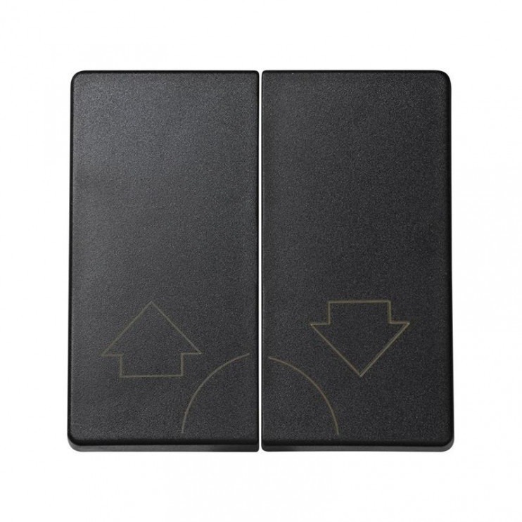 Клавиша двойная для мех. 73396-39 Simon73 Loft графит 73028-62