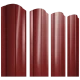 Штакетник круглый с фигурным резом 0,45х128x2000мм GRAND LINE RAL 3011