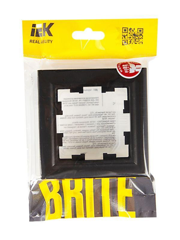 Рамка 1-м IP44 BRITE РУ-1-БрЧ-44 черн. IEK BR-M12-44-K02
