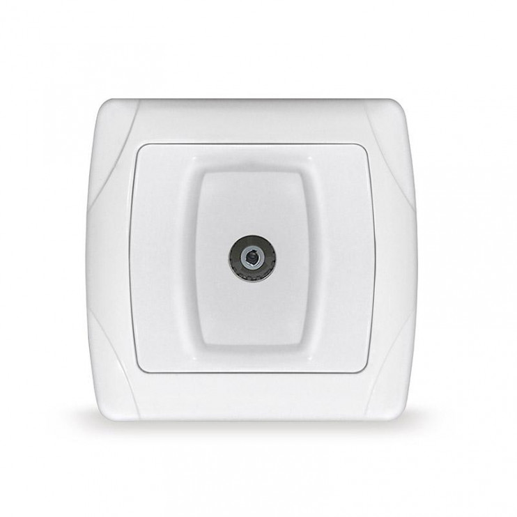 Розетка телевизионная TV 1-м СП Маргарита бел. UNIVersal М0027