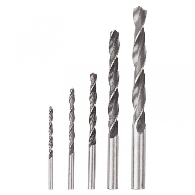 Набор сверл по металлу (HSS) диаметр 4.0-10.0мм (5шт) Kranz KR-91-0632