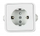 Розетка 1-м AQUA 3113 защ. шторки с заземл. п/герм. бел. ASD / IN HOME 4690612003450