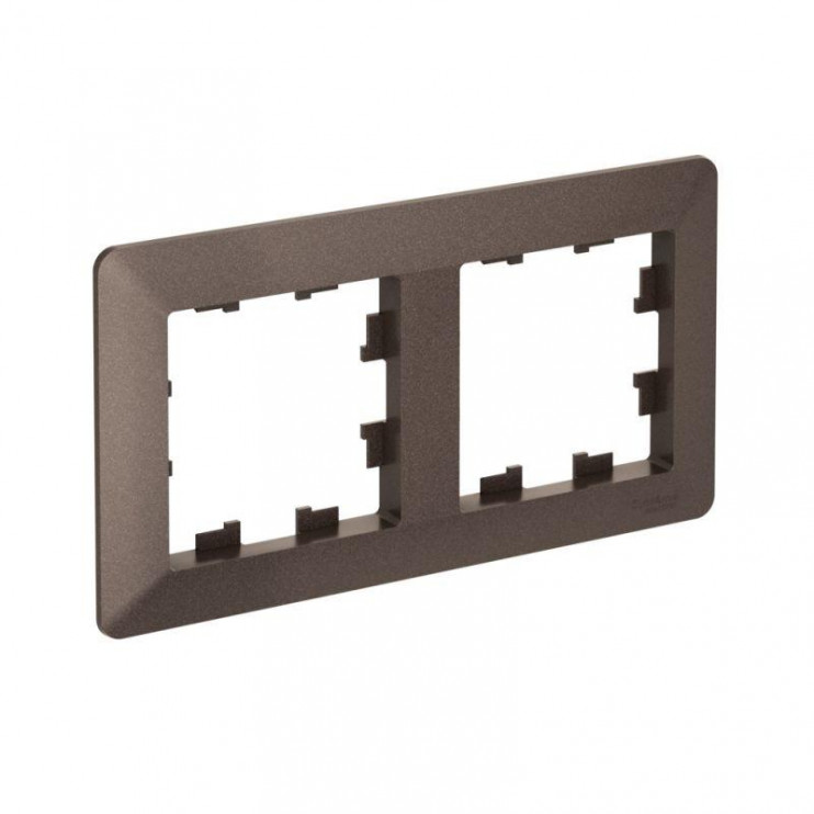 Рамка 2-м AtlasDesign Air мокко/дым. черн. SE ATN220602