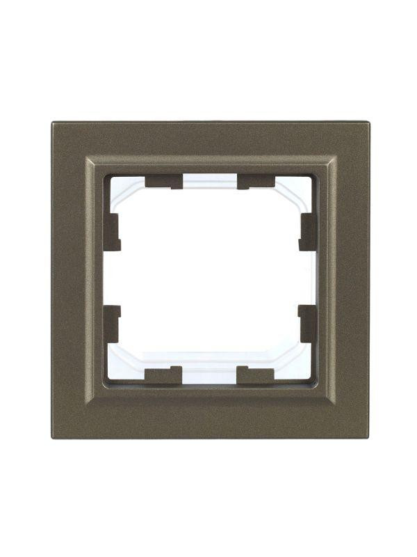 Рамка 1-м IP44 BRITE РУ-1-БрШ-44 шампань IEK BR-M12-44-K37