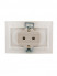 Розетка 2-м СП Mira 16А IP20 без заземл. со вставкой керамика жемчуж./бел. перламутр. LEZARD 701-3030-128