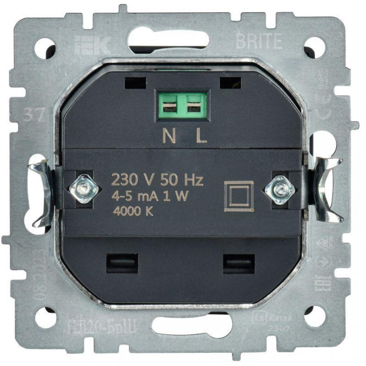 Подсветка светодиодная BRITE встраив. ПЛ20-БрШ механизм шампань IEK BR-FL20-K37