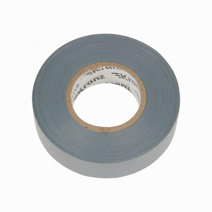 Изолента ПВХ профессиональная 0.18х19мм 20м сер. Kranz KR-09-2808