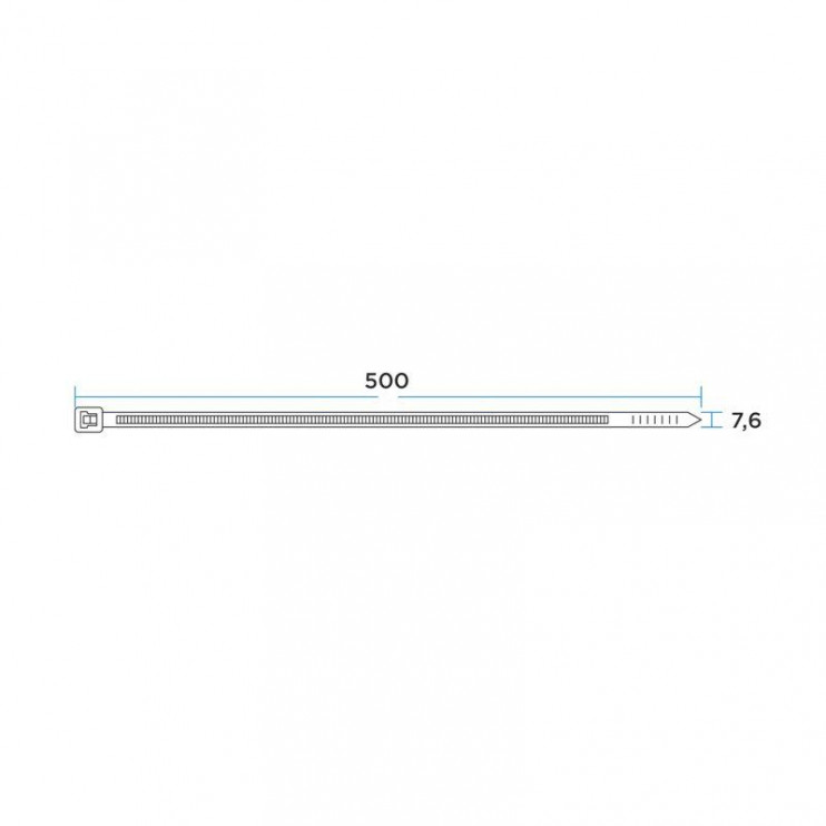 Хомут кабельный 7.6х500 тройной замок нейл. черн. (уп.100шт) Rexant 67-0503