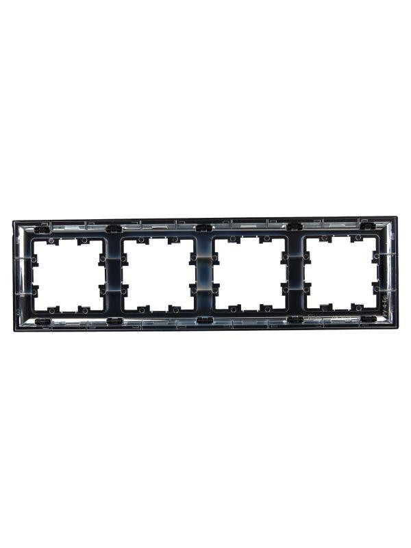 Рамка 4-м BRITE РУ-4-Бр хром/черн. IEK BR-M42-12-2-K23