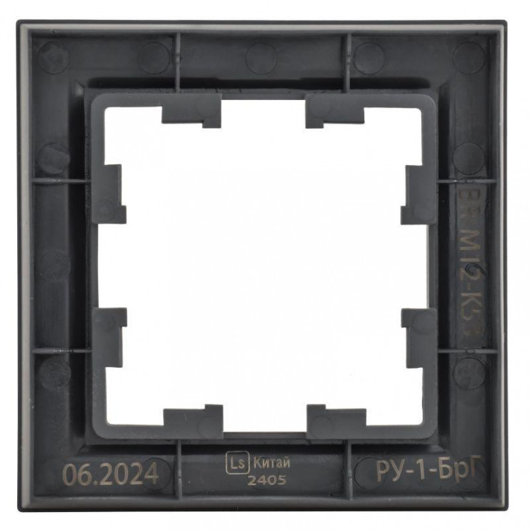 Рамка 1-м BRITE РУ-1-БрГ графит IEK BR-M12-K53